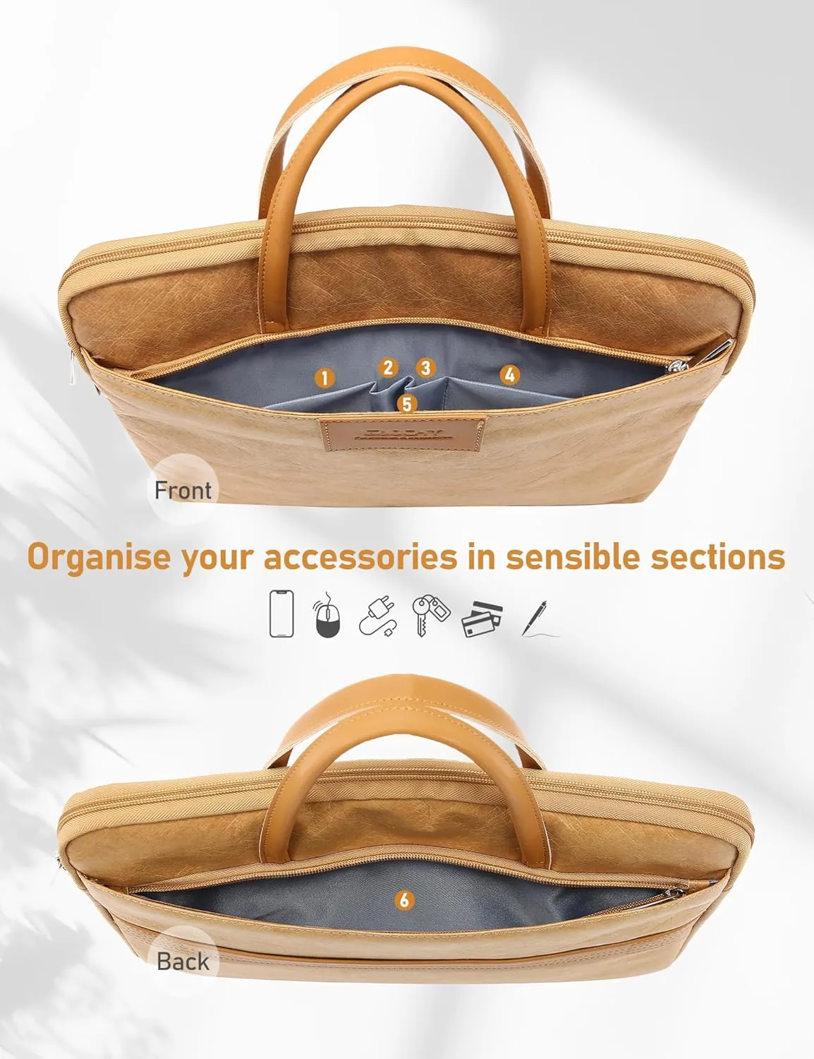 15-16 Inch Shockproof Laptop Sleeve with Handle, Computer Bag for MacBook Pro 16 M4/M3/M2/M1 Pro/Max, MacBook Air 15 M4/M3/M2, 15.6 Inch Chromebook, 16 Inch TUF Gaming, Inspiron 16, Autumn Oak