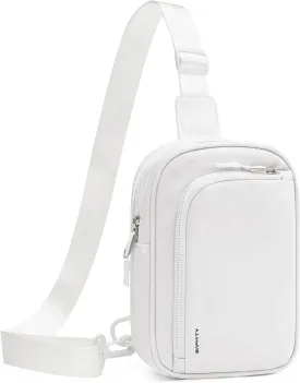 BAPHITY Small Sling Bag for Women and Men, Crossbody Bag Trendy, Fanny Packs Purses Chest Bag Small Backpack for Travel - White