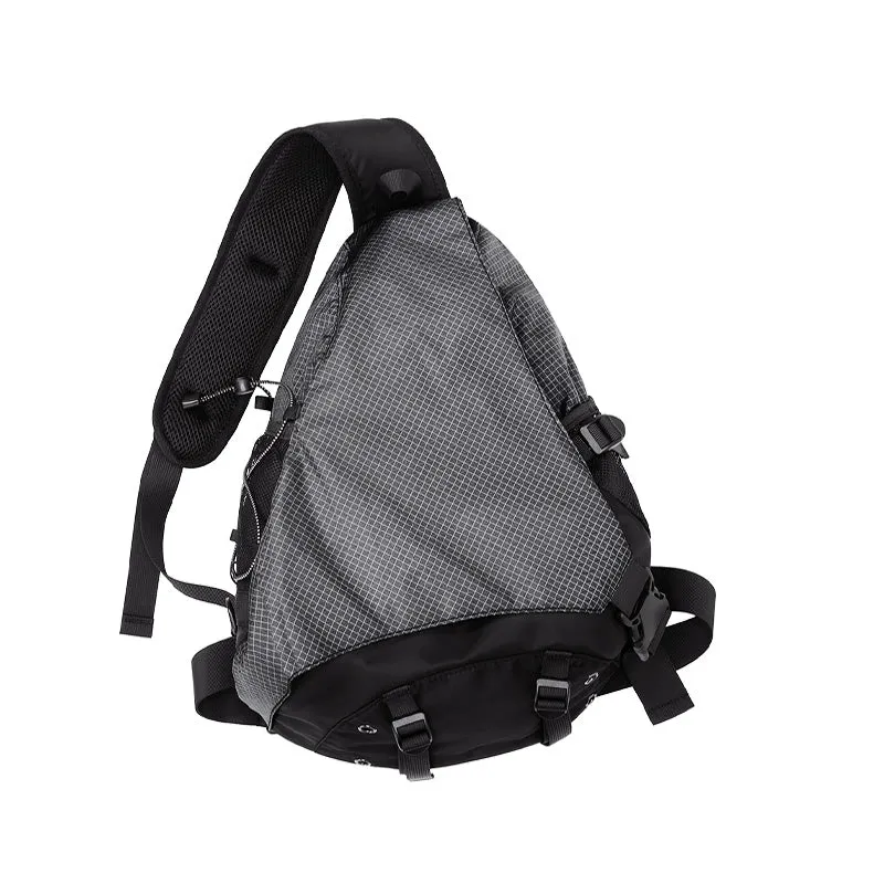 Black Sport Backpack Crossbody Waterproof Sling Bag Large Sling Bag For Big Men Cool Large Chest Bag for Men