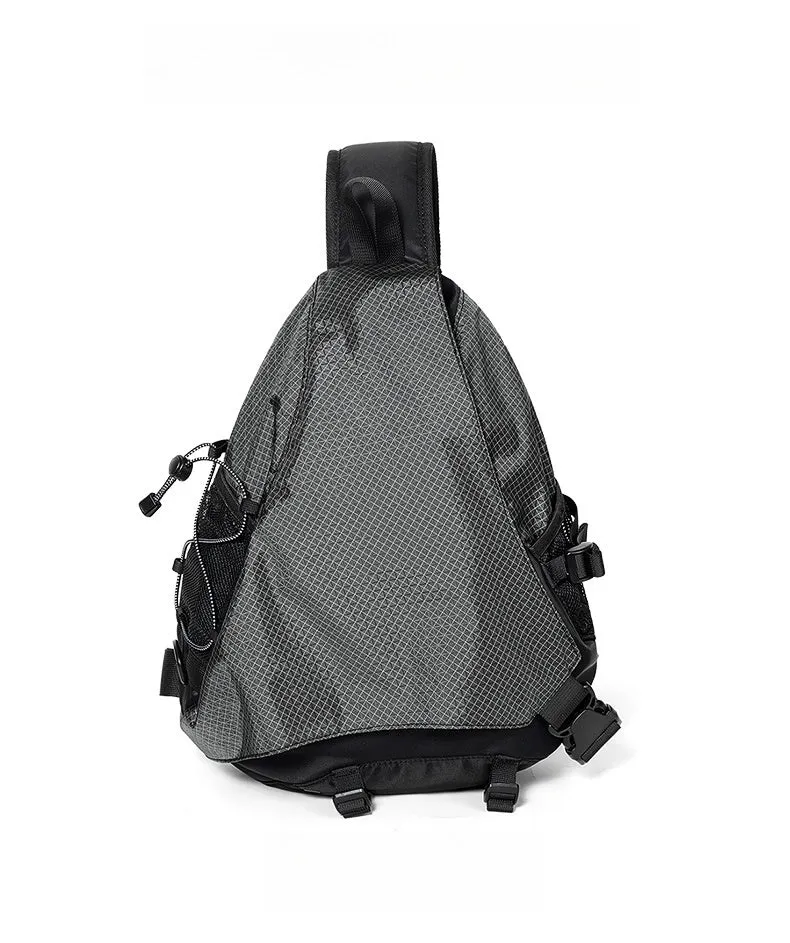 Black Sport Backpack Crossbody Waterproof Sling Bag Large Sling Bag For Big Men Cool Large Chest Bag for Men
