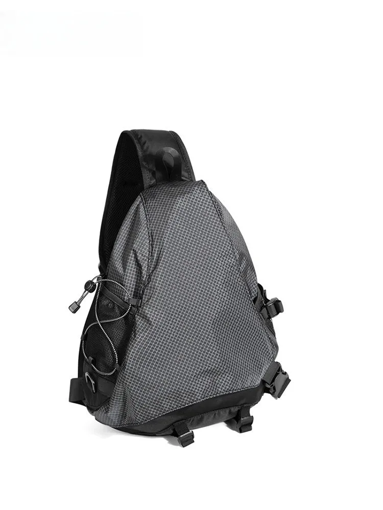 Black Sport Backpack Crossbody Waterproof Sling Bag Large Sling Bag For Big Men Cool Large Chest Bag for Men