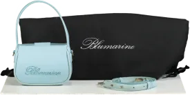Blumarine Light Blue Crystal Logo Mini Handbag