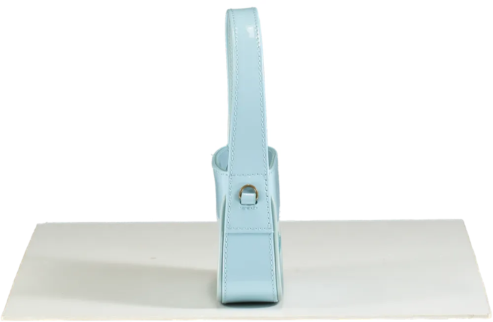 Blumarine Light Blue Crystal Logo Mini Handbag