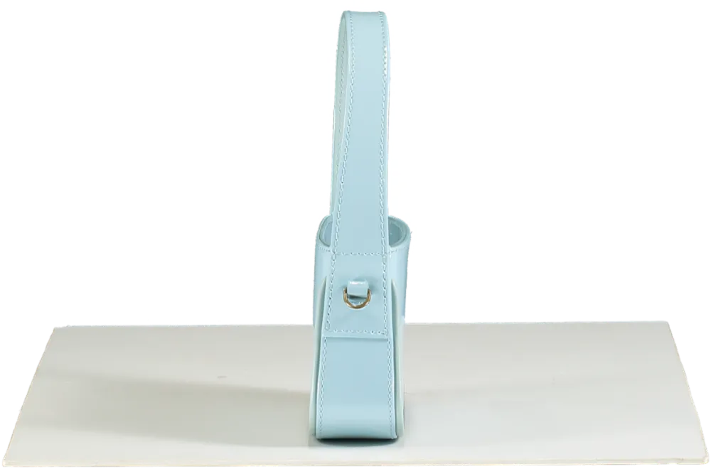 Blumarine Light Blue Crystal Logo Mini Handbag