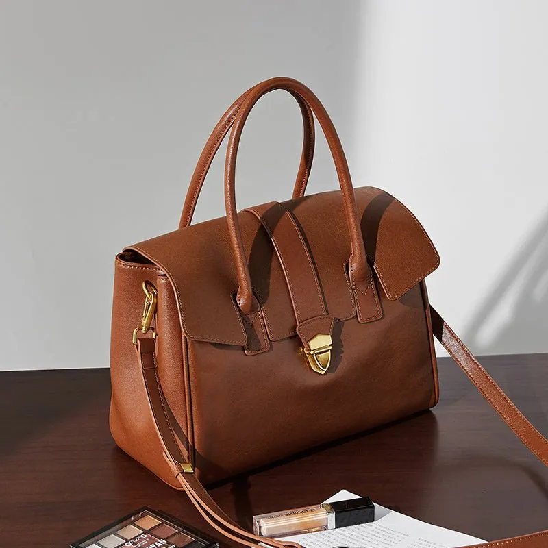 Charlotte | Classic Satchel Bag – Timeless Elegance in Brown