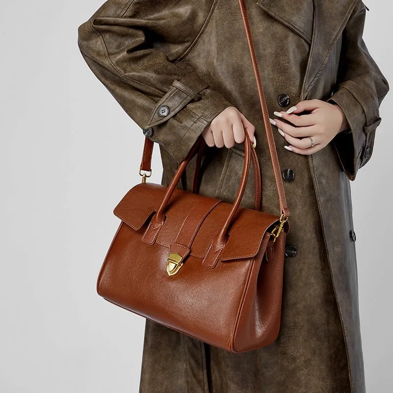 Charlotte | Classic Satchel Bag – Timeless Elegance in Brown