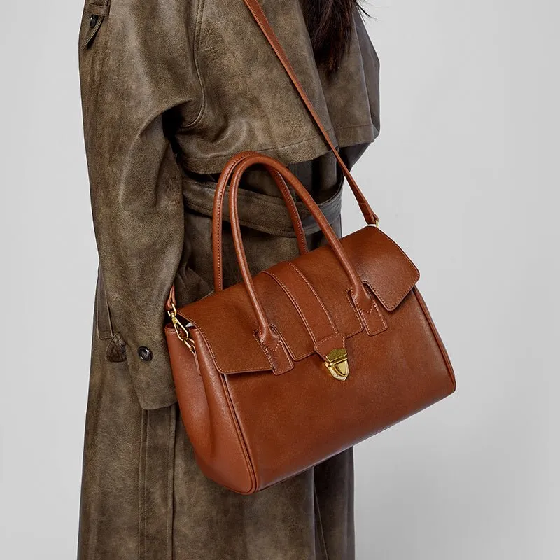 Charlotte | Classic Satchel Bag – Timeless Elegance in Brown