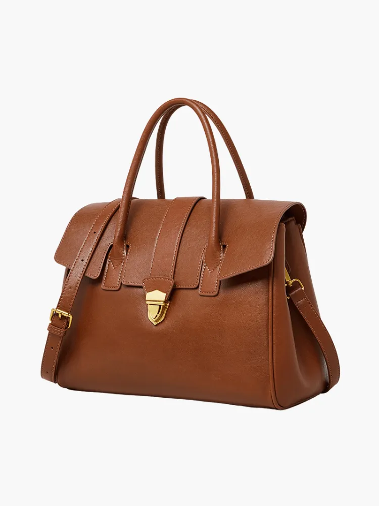Charlotte | Classic Satchel Bag – Timeless Elegance in Brown