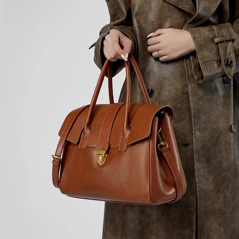 Charlotte | Classic Satchel Bag – Timeless Elegance in Brown