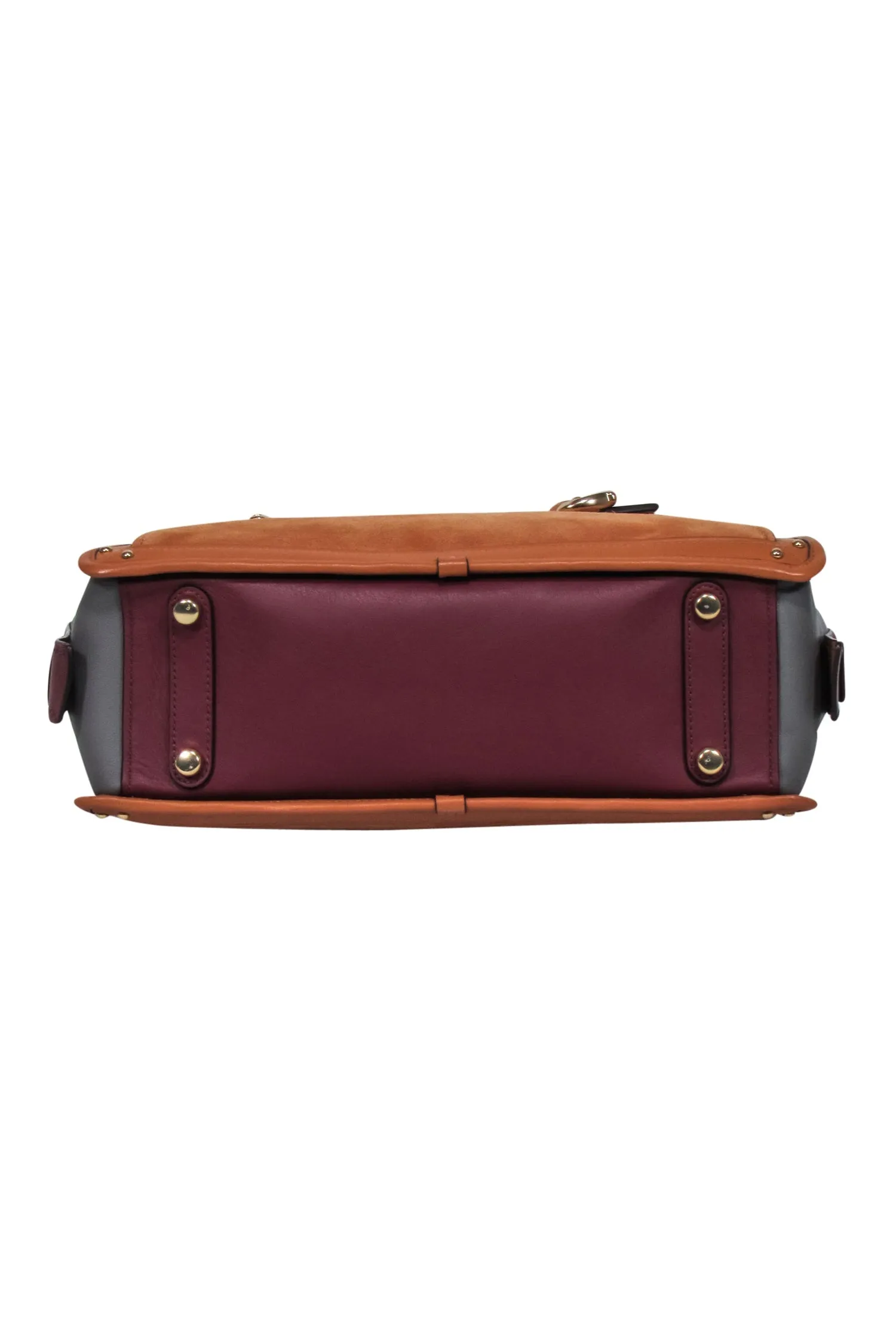 Coach - Tan "Dreamer 21" Color Block Suede & Leather Satchel