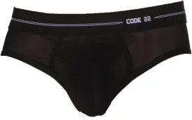 CODE 22 - Mens Briefs Underwear - Sheer Mesh Brief Black
