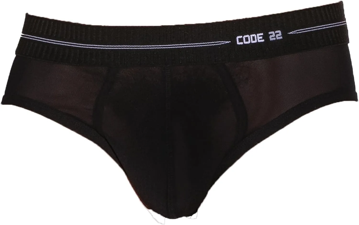 CODE 22 - Mens Briefs Underwear - Sheer Mesh Brief Black