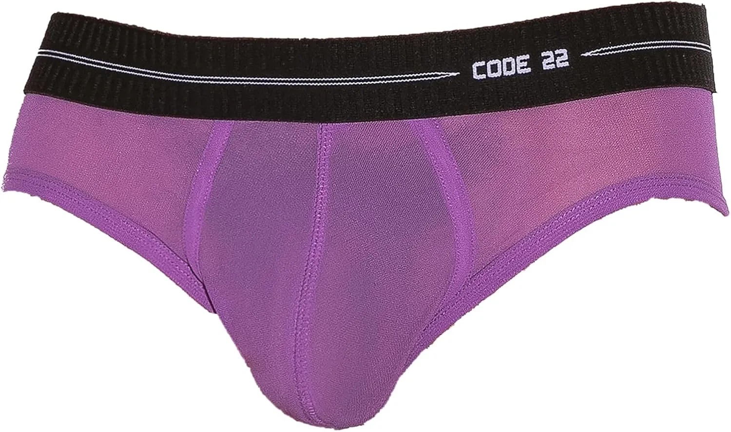 CODE 22 - Mens Briefs Underwear - Sheer Mesh Brief Grape