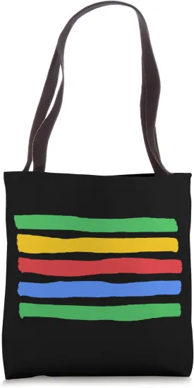 Colored Painted Lines Tote Bag