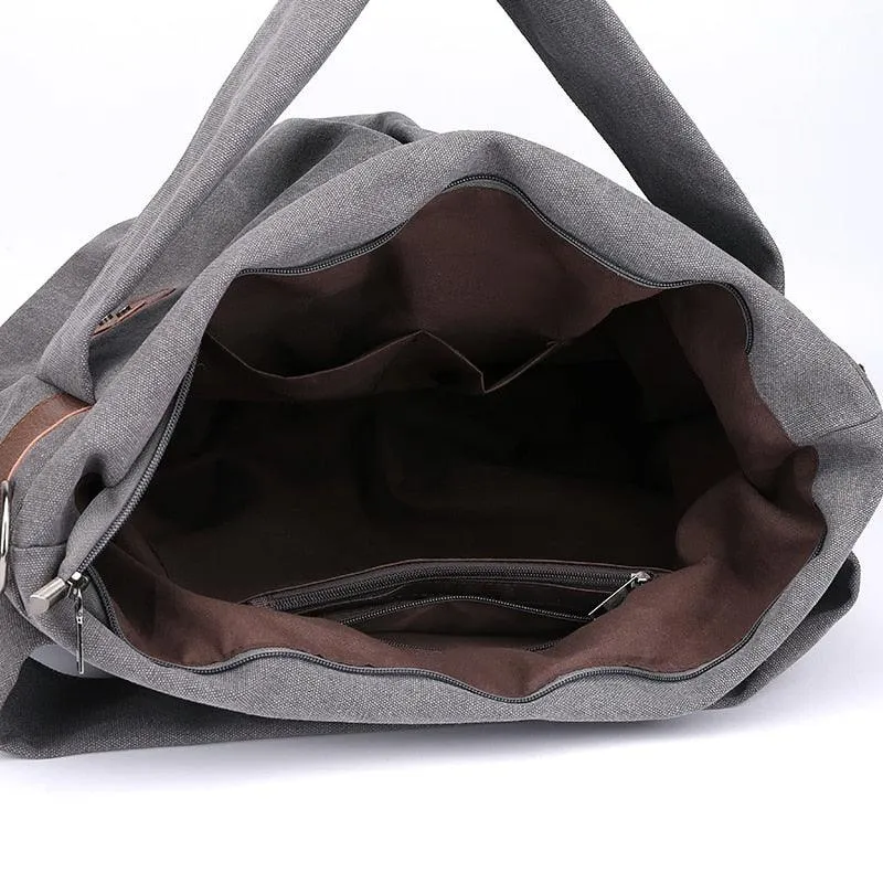 Convivial Large Canvas Tote Bag