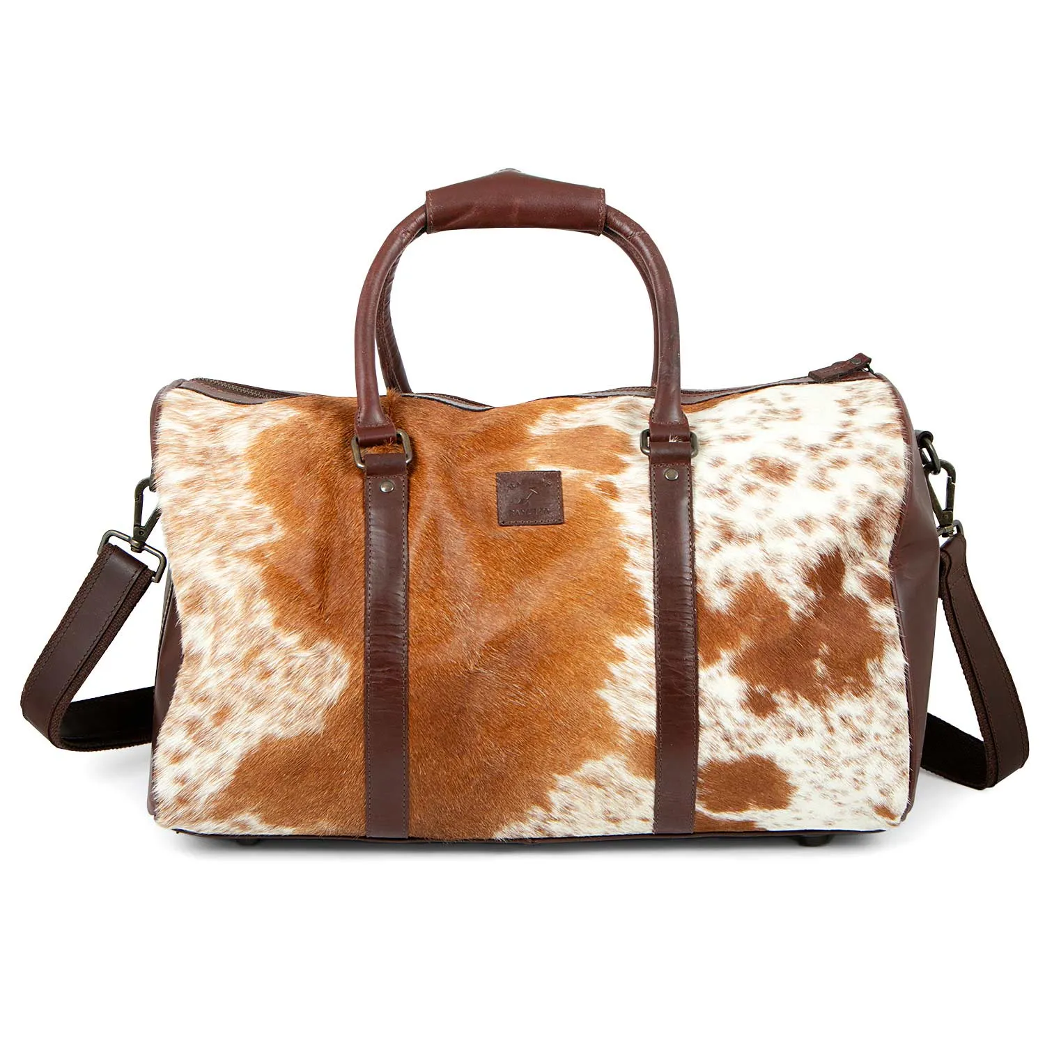 Cowhide Overnight Duffel Bag