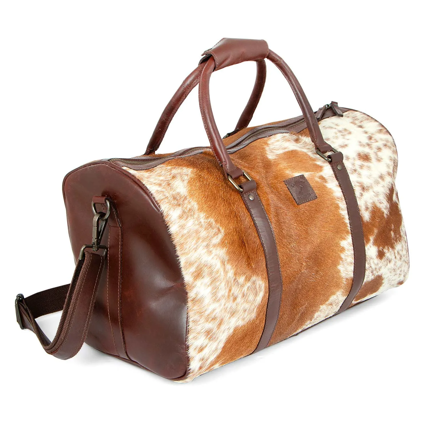 Cowhide Overnight Duffel Bag