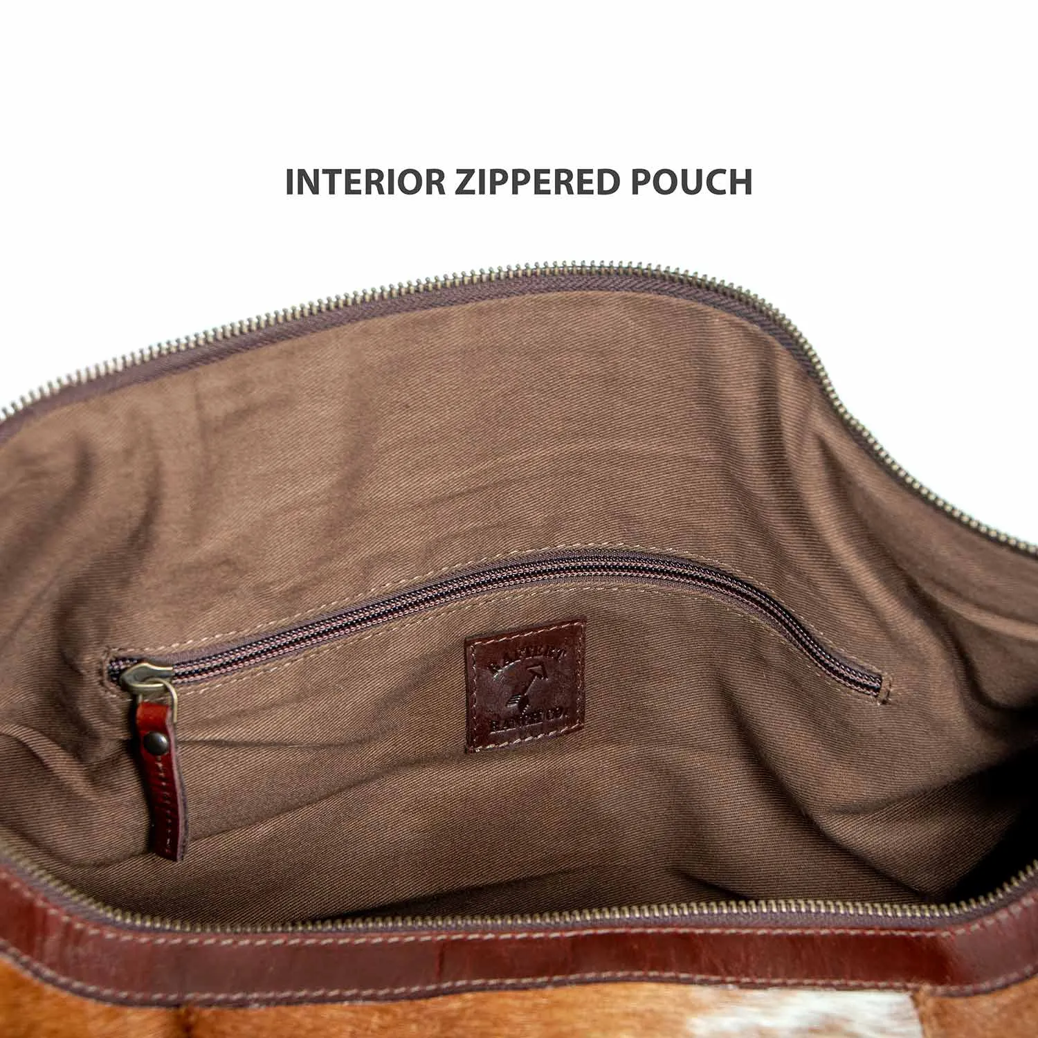Cowhide Overnight Duffel Bag