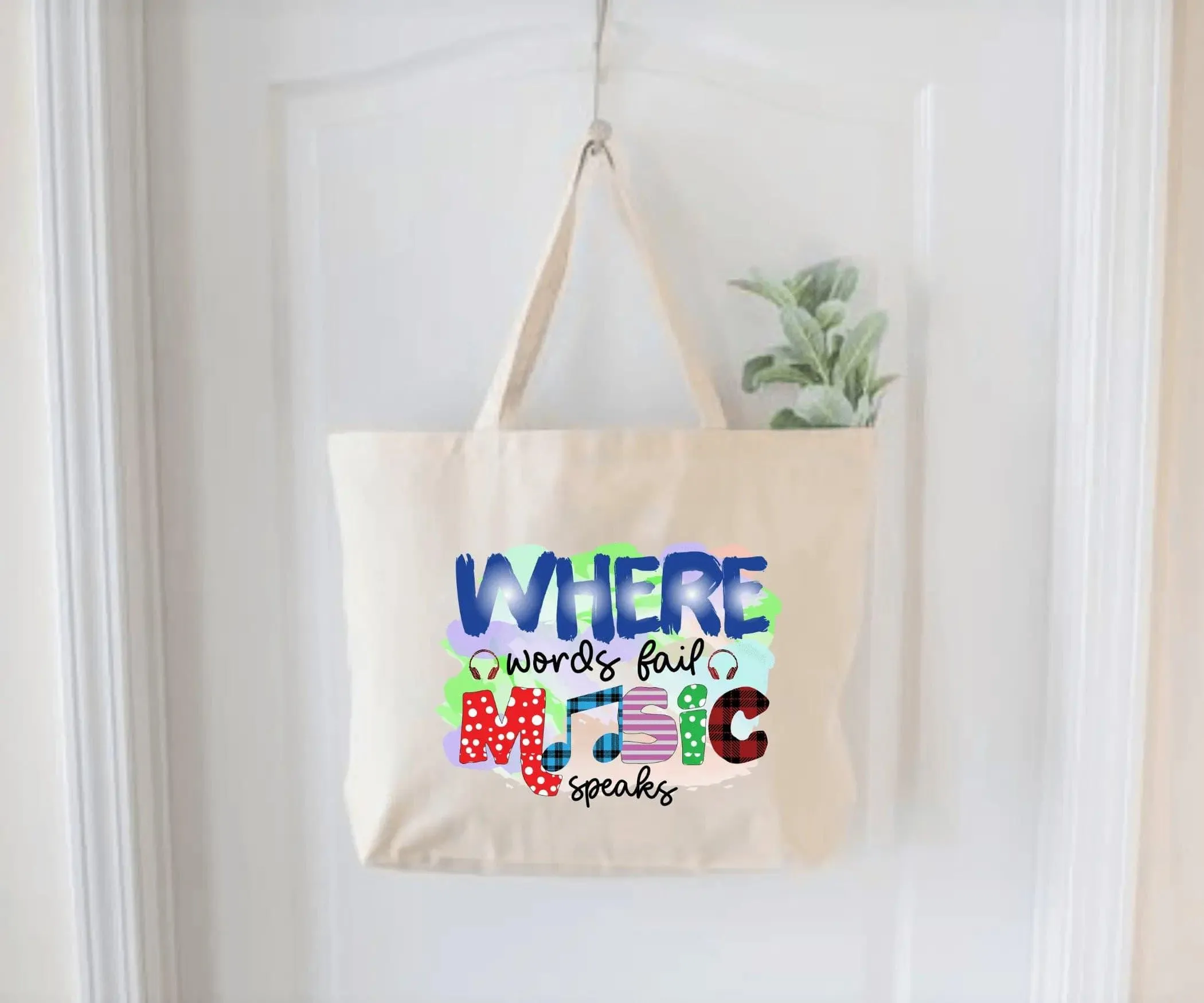 Custom Words Fail Music Speaks Tote Bag
