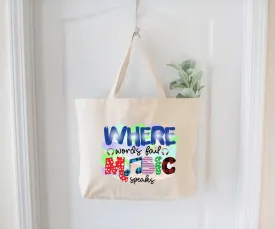 Custom Words Fail Music Speaks Tote Bag
