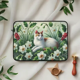December Birth Flower - Cat Lover - Laptop Sleeve