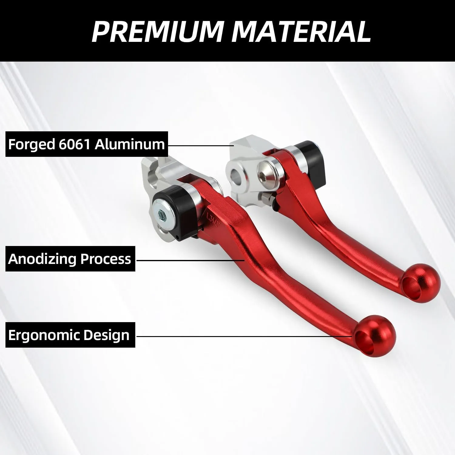 Dirt Bike Foldable Clutch Brake Levers,Forged Pivot Handle Clutch Breakaway Lever for Dirtbike CRF250R 07-25/CRF450R 07-20/CRF250RX 19-25/CRF450RX 17-20/CRF450RWE 19-Red