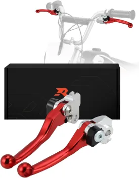 Dirt Bike Foldable Clutch Brake Levers,Forged Pivot Handle Clutch Breakaway Lever for Dirtbike CRF250R 07-25/CRF450R 07-20/CRF250RX 19-25/CRF450RX 17-20/CRF450RWE 19-Red