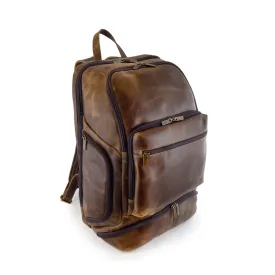 Distressed Leather Bombardier Backpack
