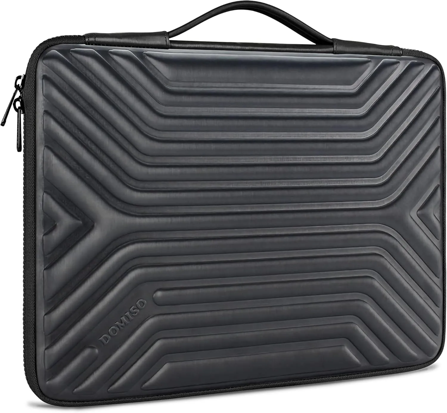 DOMISO 17 Inch Shockproof Waterproof Laptop Sleeve with Handle Lightweight Soft EVA Tablet Protective Case Bag for 17-17.3" Notebook/Dell/Lenovo/Acer/HP/MSI, Black