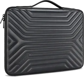 DOMISO 17 Inch Shockproof Waterproof Laptop Sleeve with Handle Lightweight Soft EVA Tablet Protective Case Bag for 17-17.3" Notebook/Dell/Lenovo/Acer/HP/MSI, Black