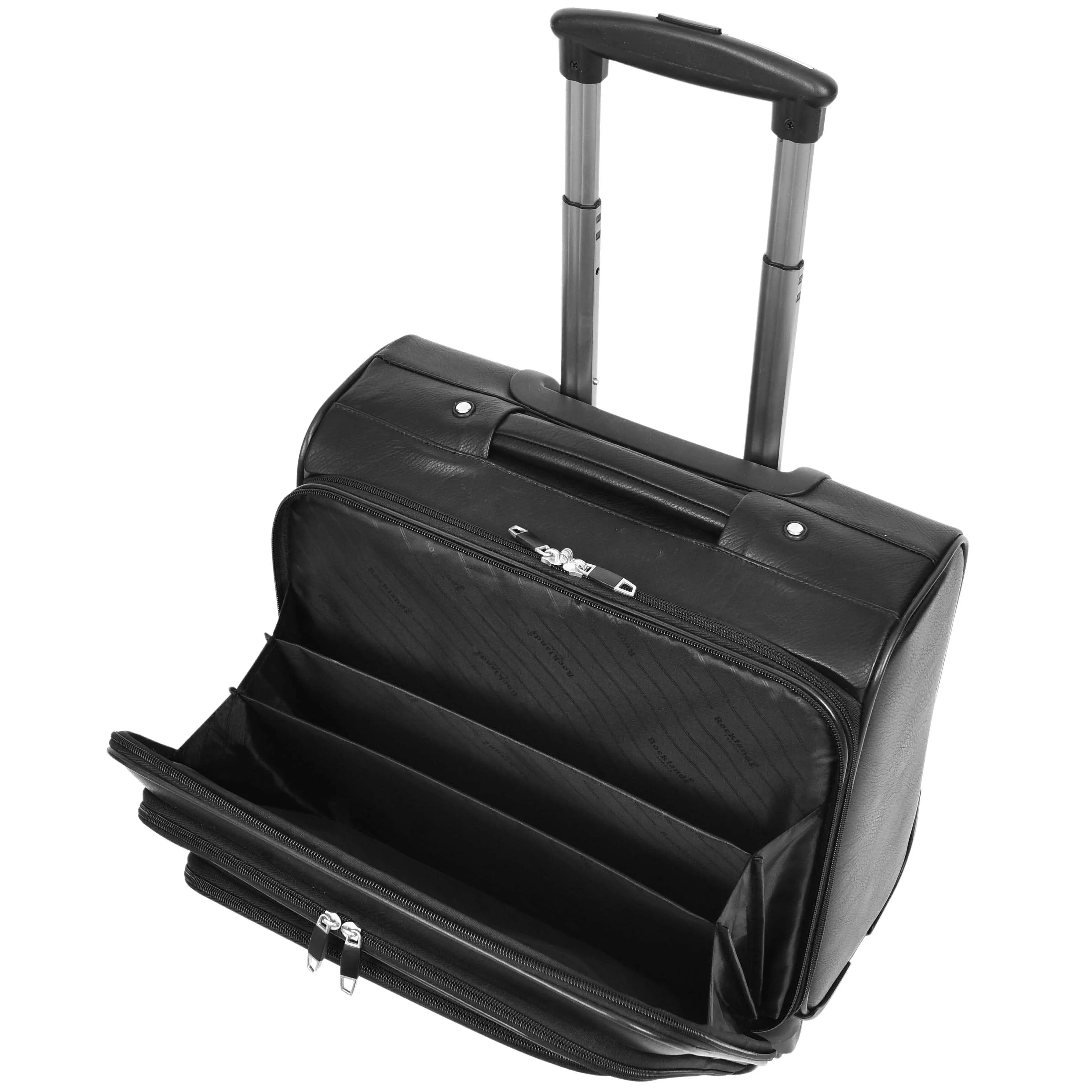 DR636 Executive Flight Bag Four Wheels Cabin Laptop Trolley Case Black