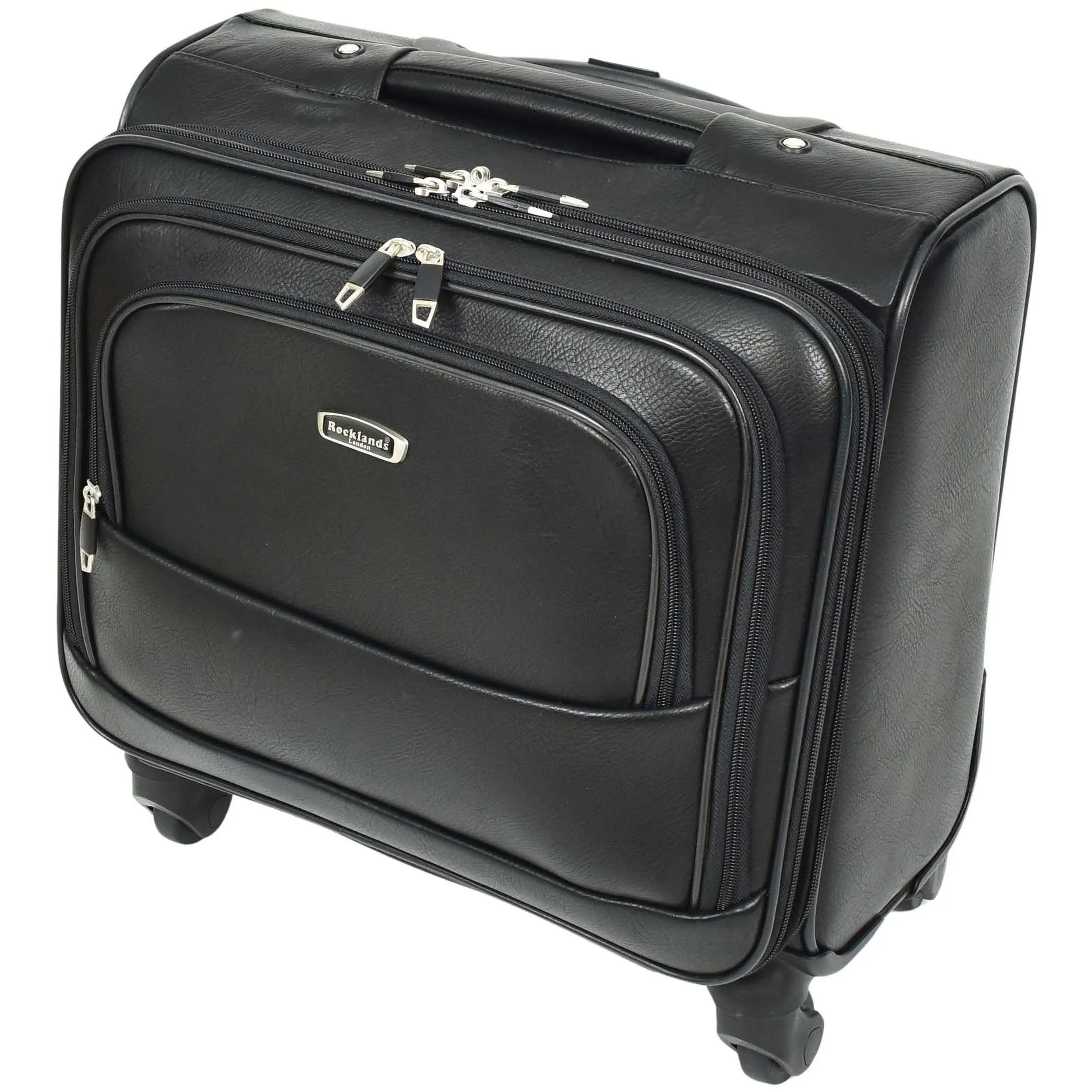DR636 Executive Flight Bag Four Wheels Cabin Laptop Trolley Case Black
