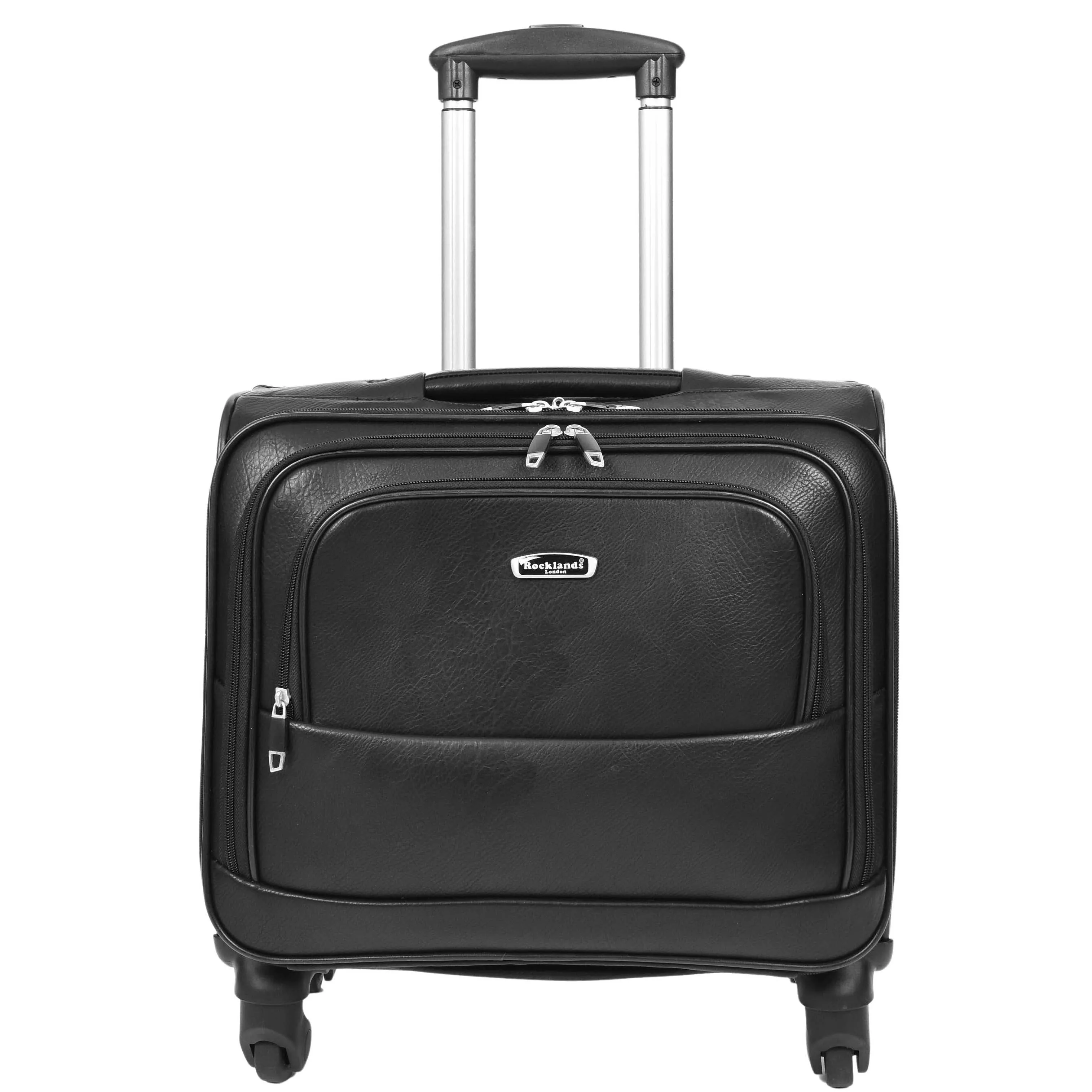 DR636 Executive Flight Bag Four Wheels Cabin Laptop Trolley Case Black