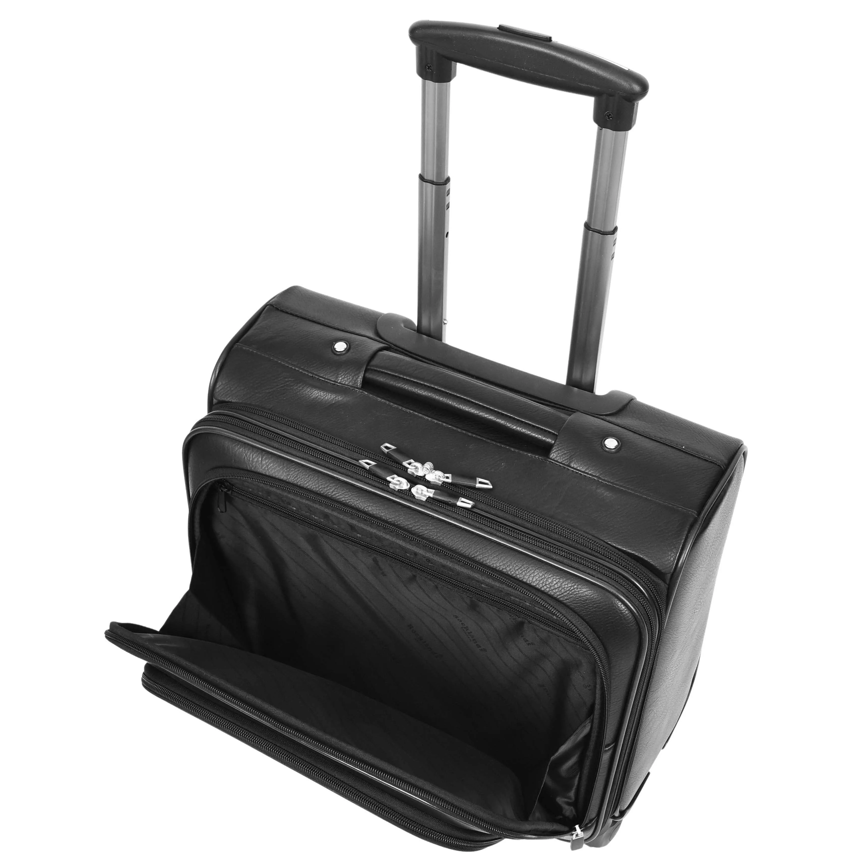 DR636 Executive Flight Bag Four Wheels Cabin Laptop Trolley Case Black
