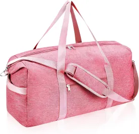 Felipe Varela For Spirit Airlines Personal Item Bag 18x14x8, Foldable Travel Duffel Bags Small Overnight weekender Gym Duffle Carry on Luggage Underseat Bag with Wet Pocket(Pink, 30L)
