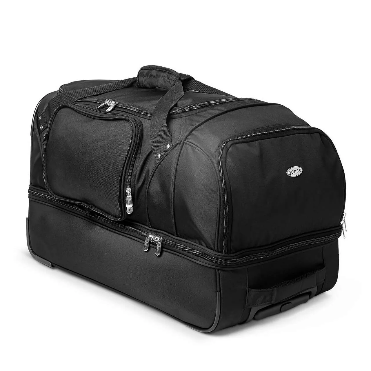 Georgia Bulldogs 27" Black Rolling Drop Bottom Duffel