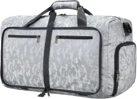 Gonex 40L 60L 80L 100L 150L Large Foldable Travel Duffle Bag with Shoes Compartment, Packable Lightweight Water Repellent Duffel Bag for Camping Gym Weekender Bag