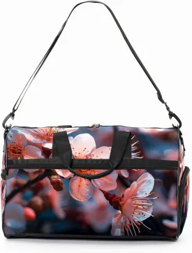 Gym Bag for Women Men, Yoga Bag with Shoe Pocket, Travel Duffel Tote Bag for Plane, Workout, Swimming, Weekend Overnight Bag Carry on Bag Hospital Holdalls, Dream Peach Blossom - 2