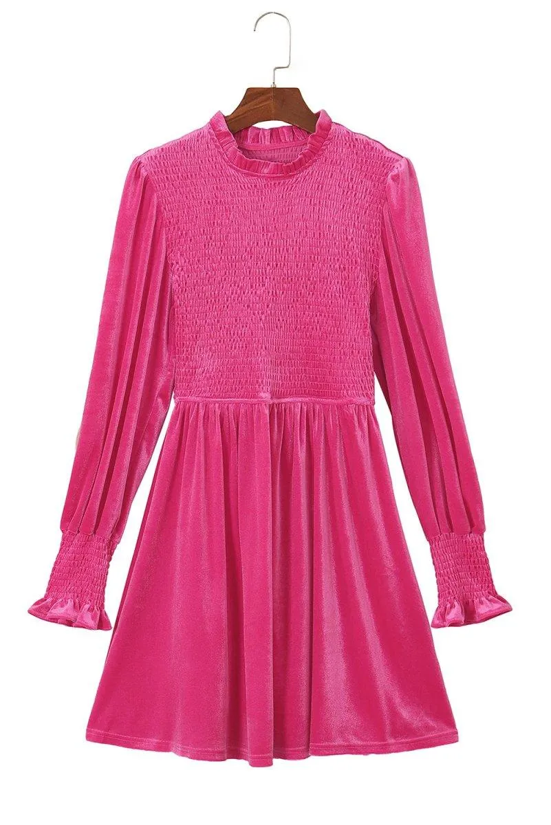 Holiday Velvet Smocked Dress