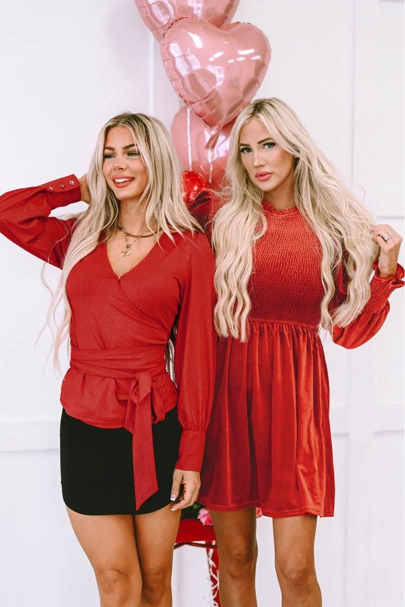 Holiday Velvet Smocked Dress