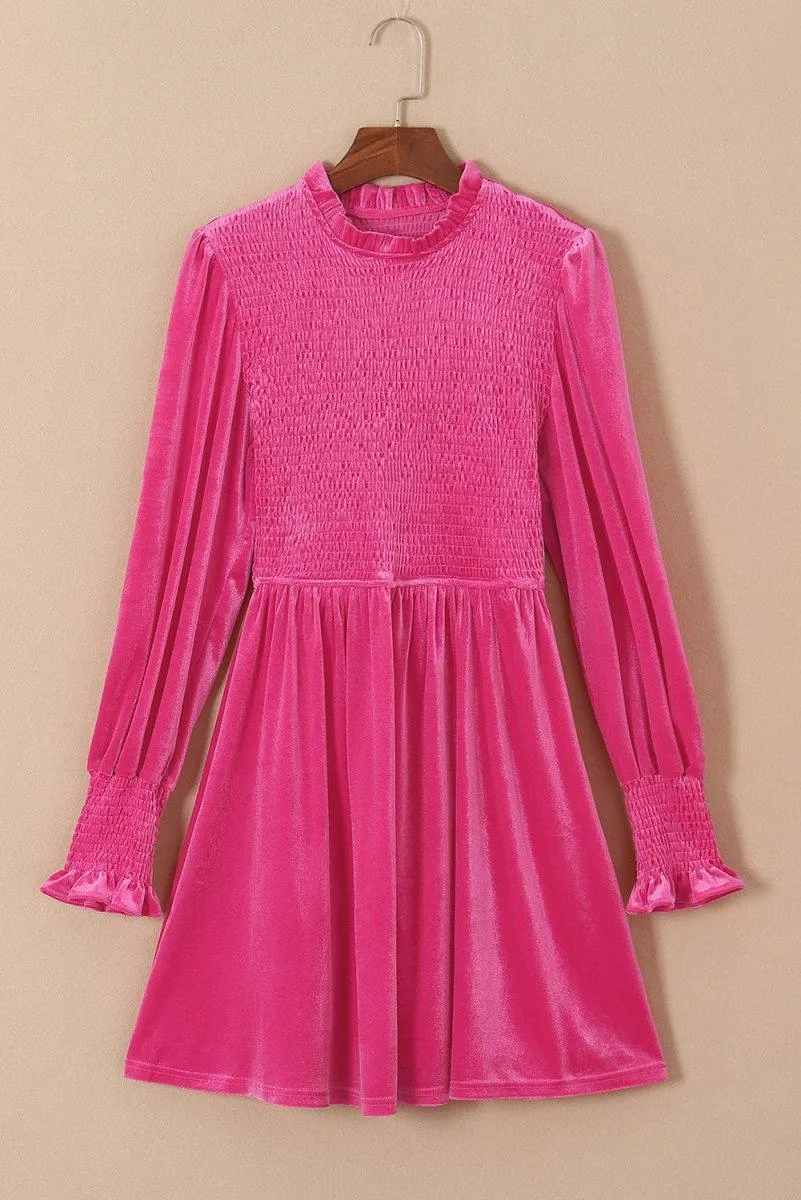 Holiday Velvet Smocked Dress