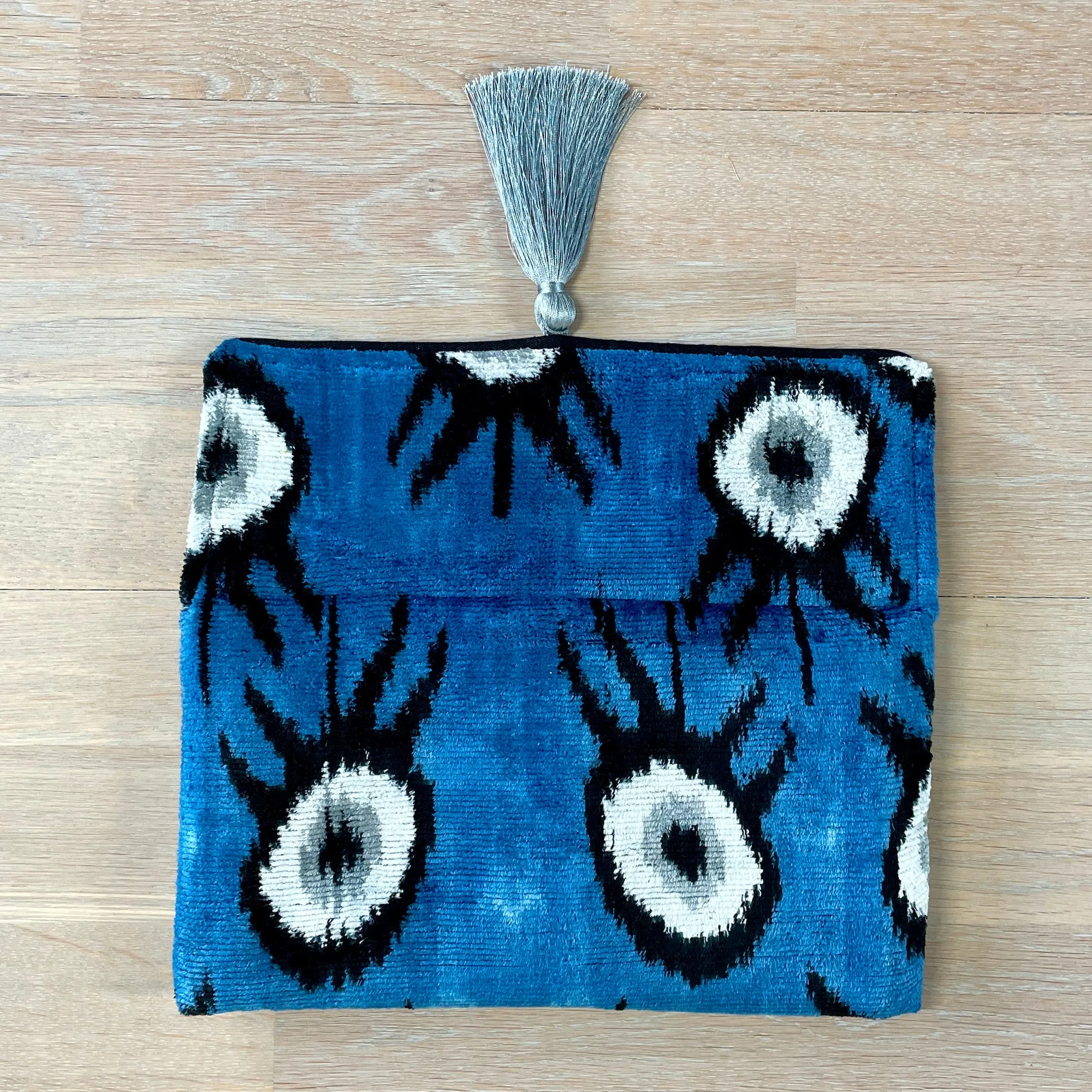 Ikat Clutch Bag Evil Eye | Blue