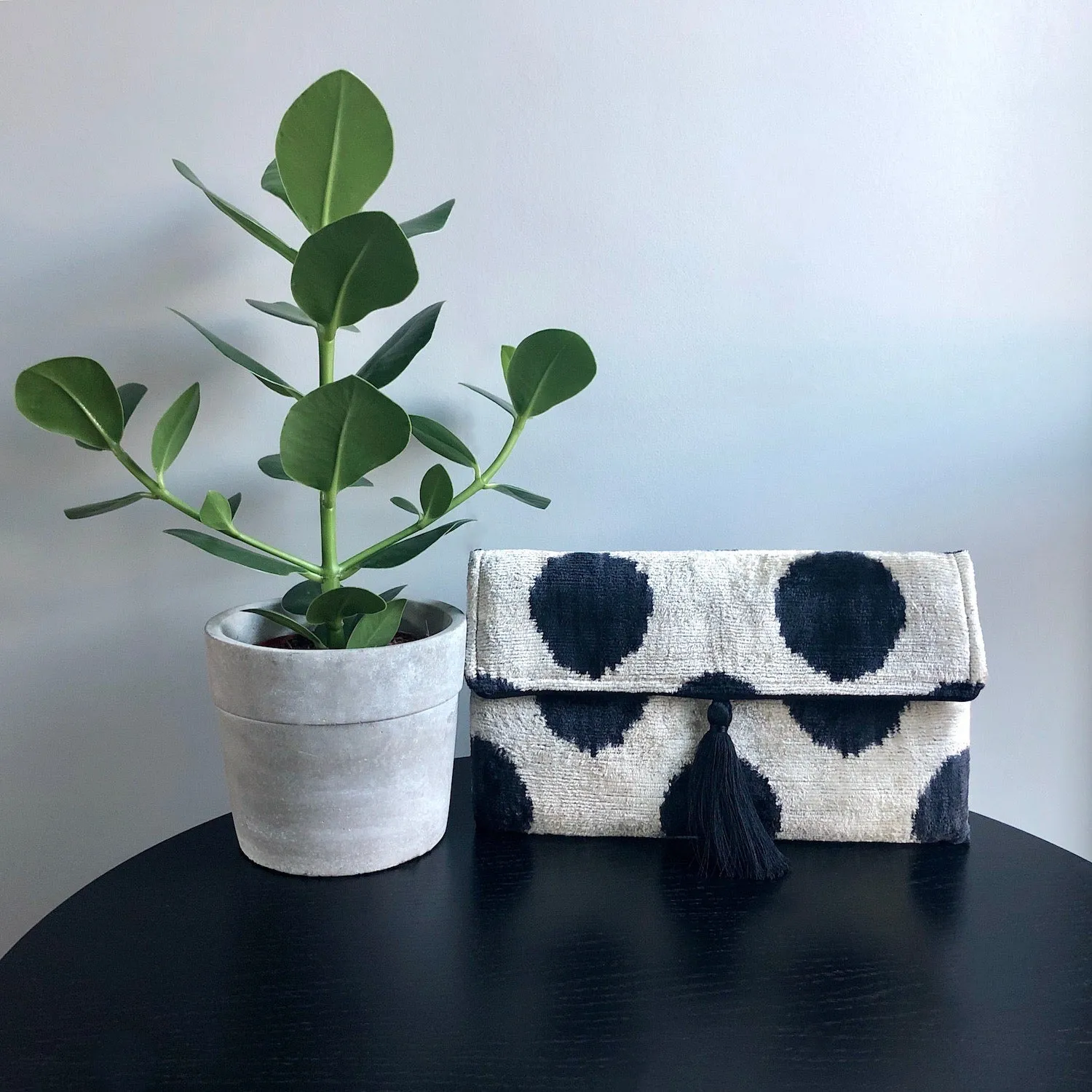 Ikat Clutch Bags Dots - color of your choice!
