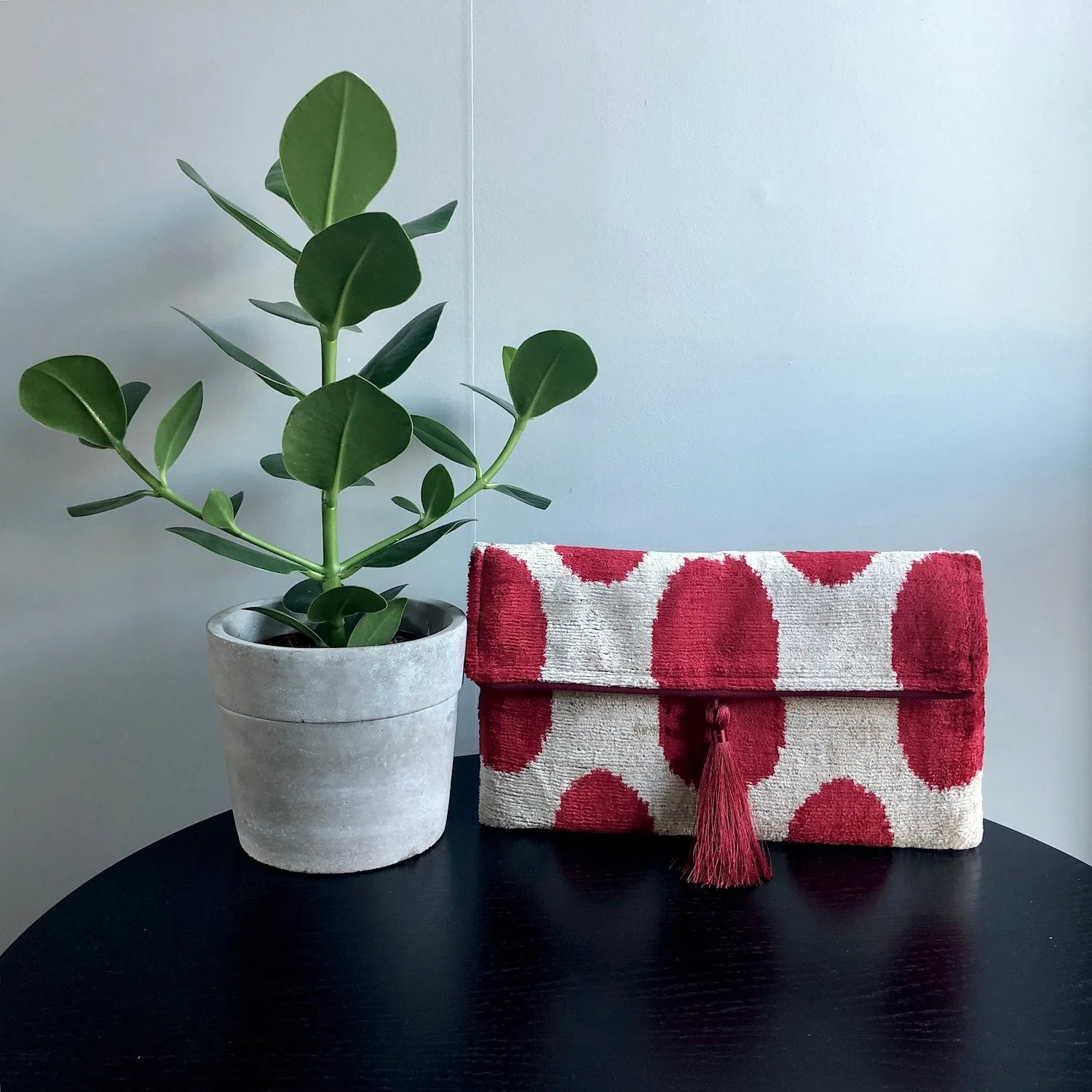 Ikat Clutch Bags Dots - color of your choice!