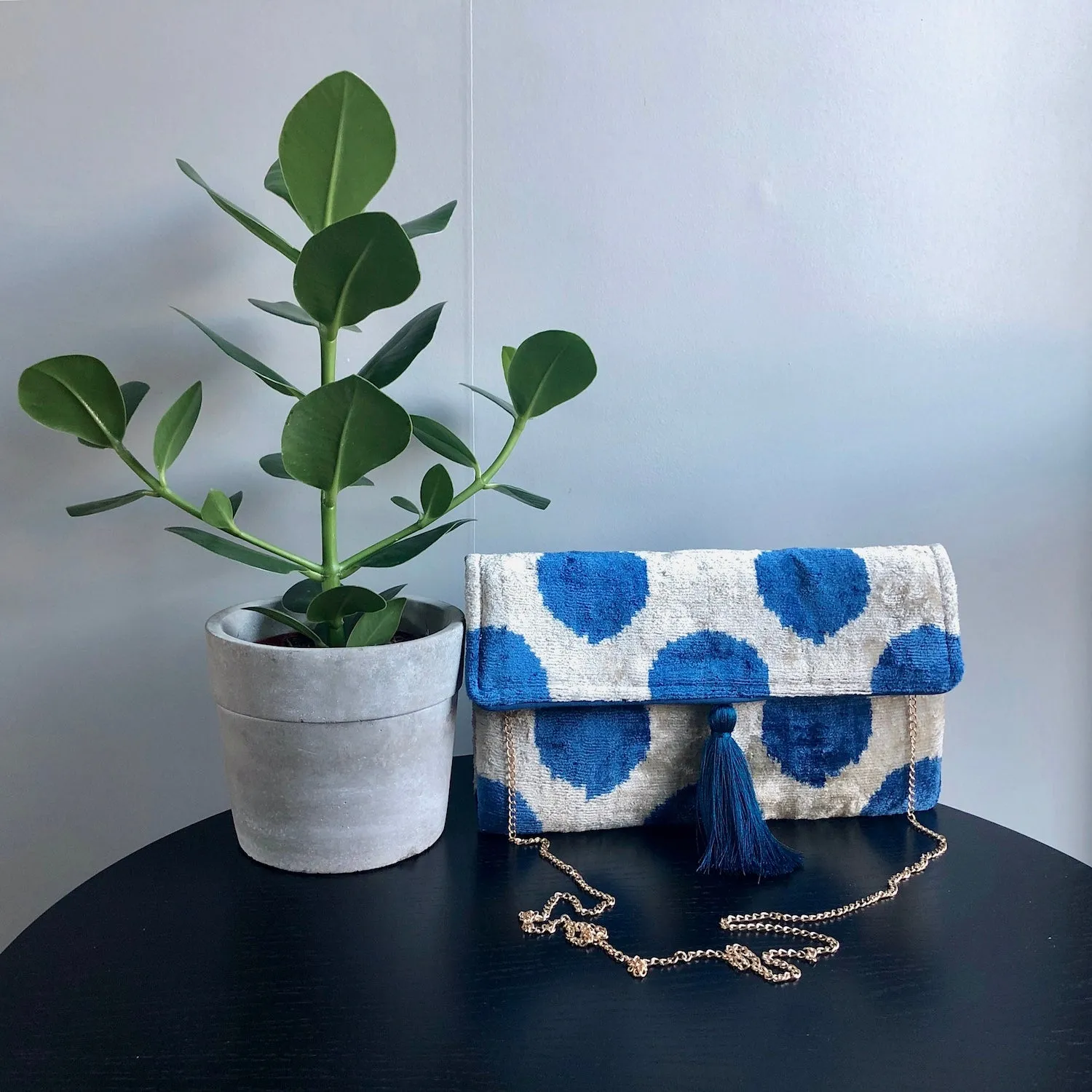 Ikat Clutch Bags Dots - color of your choice!