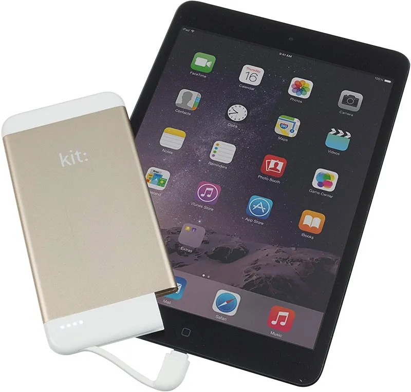 Kit Executive 4,100 mAh Power Bank For Lightning Devices  - Gold