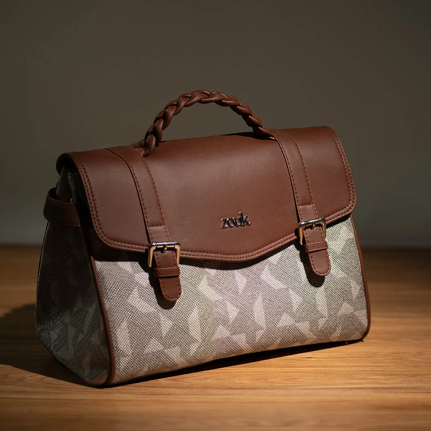 Konkona Heritage Satchel Bag - Aravalli Abstract
