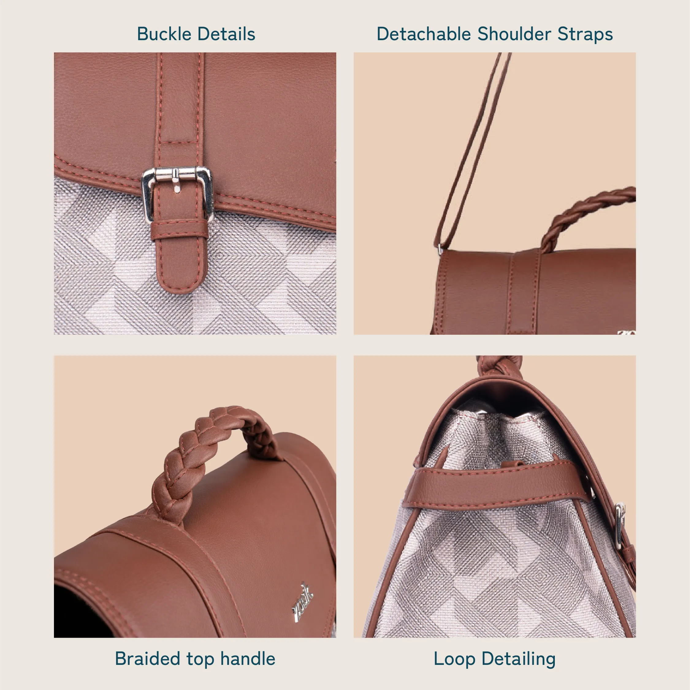 Konkona Heritage Satchel Bag - Aravalli Abstract