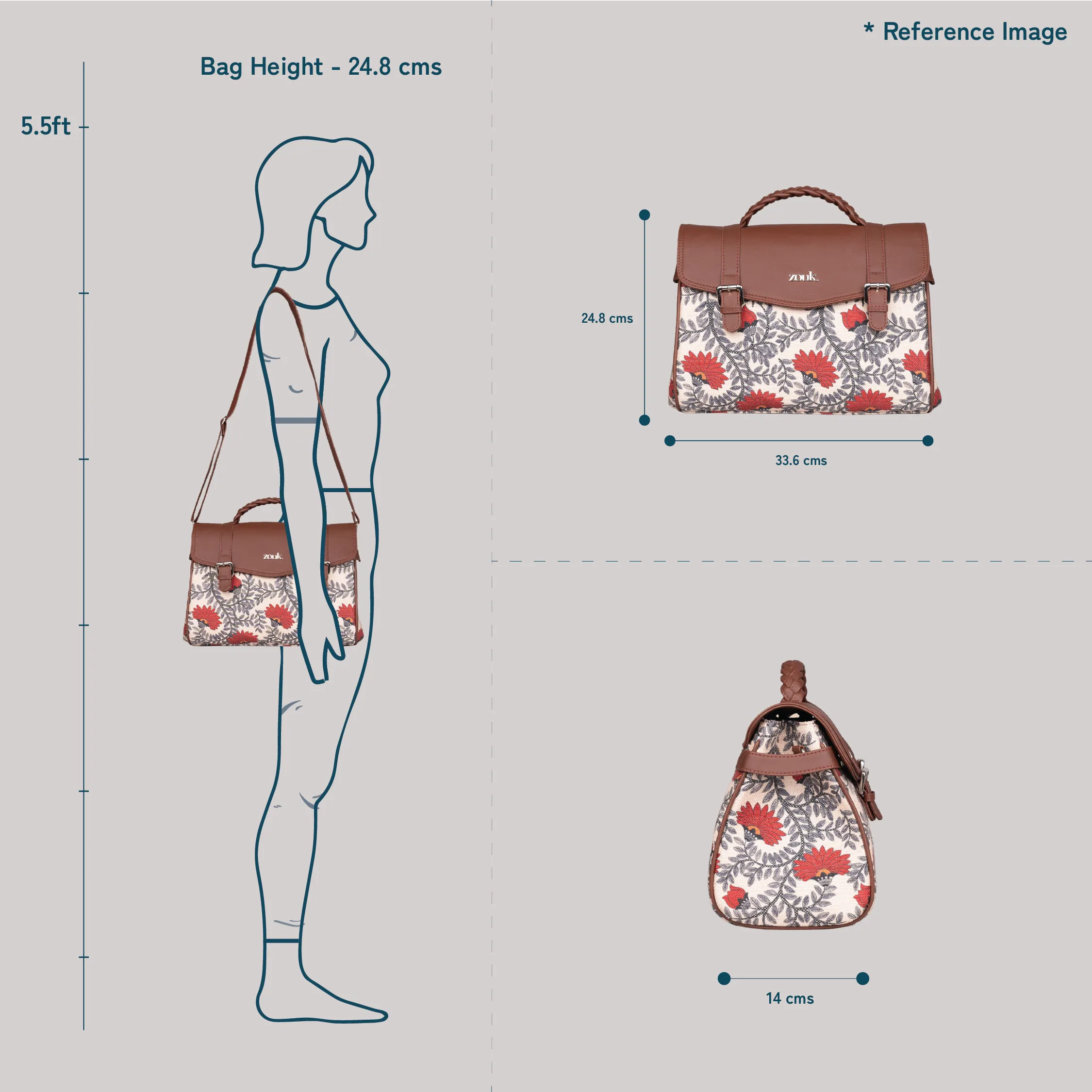 Konkona Heritage Satchel Bag - Aravalli Abstract