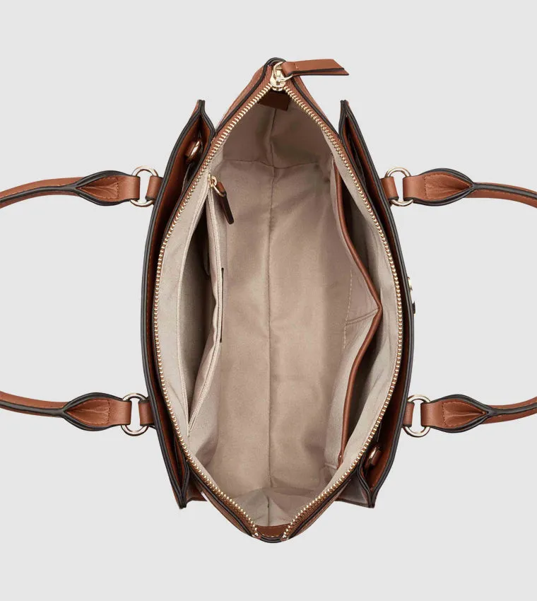KYELLE JET SET SATCHEL BAG BROWN